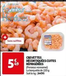 Auchan Crevettes décortiquées cuites réfrigérĕes offre