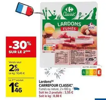 Carrefour Market Carrefour - lardons classic offre