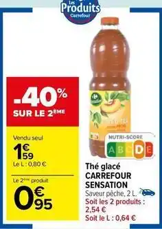 Carrefour Market Carrefour - thé glacé sensation offre