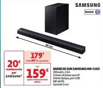 Auchan Samsung - barre de son hw-c450 offre