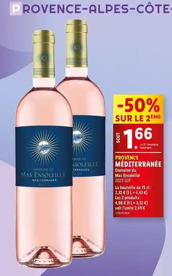 Lidl Domaine du mas ensoleillé - méditerranée offre