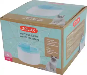 Jardiland Zolux - Fontaine à eau électrique pour chat et chien - 2 litres offre