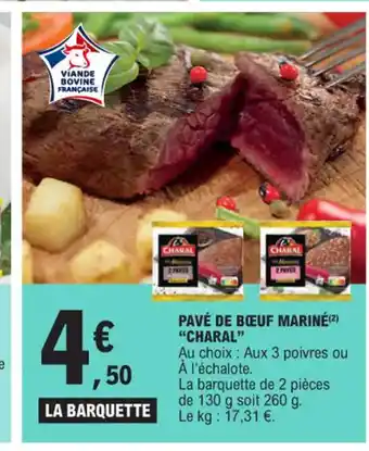 E.Leclerc PAVÉ DE BŒUF MARINÉ(2) offre