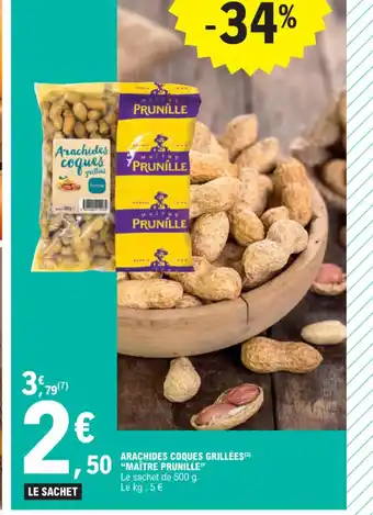 E.Leclerc ARACHIDES COQUES GRILLÉES offre
