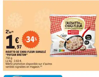 E.Leclerc RISOTTO DE CHOU-FLEUR SURGELÉ offre