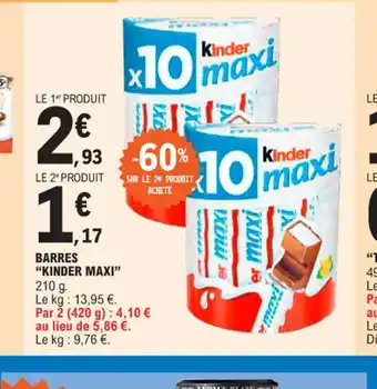 E.Leclerc BARRES "KINDER MAXI offre