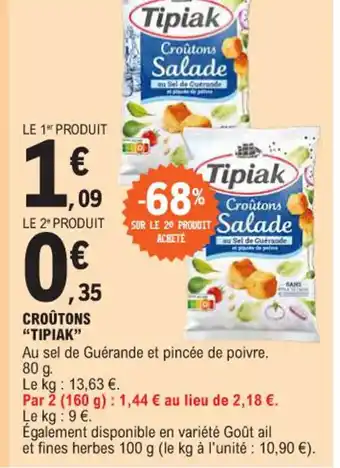 E.Leclerc Croutons tipiak offre