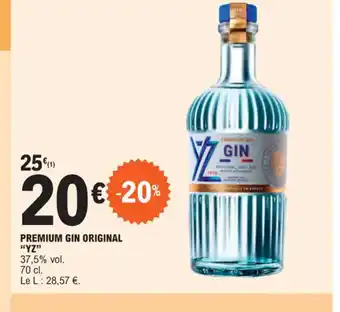 E.Leclerc PREMIUM GIN ORIGINAL "YZ offre