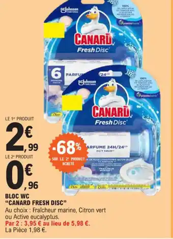 E.Leclerc BLOC WC "CANARD FRESH DISC" offre