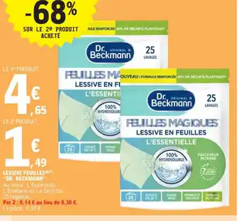 E.Leclerc LESSIVE FEUILLES(*X7) "DR. BECKMANN" offre