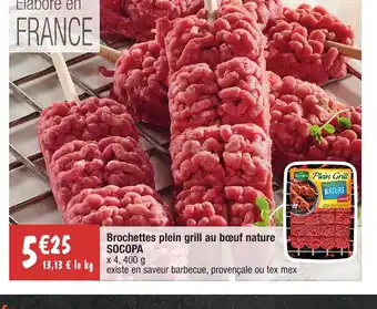 Migros Brochettes plein grill au bœuf nature SOCOPA offre