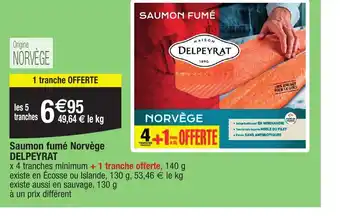 Migros Saumon fumé Norvège DELPEYRAT offre