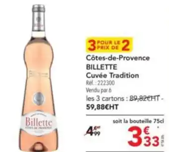 CĂŽtes-de-Provence BILLETTE