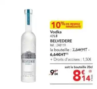 METRO Vodka BELVEDERE offre