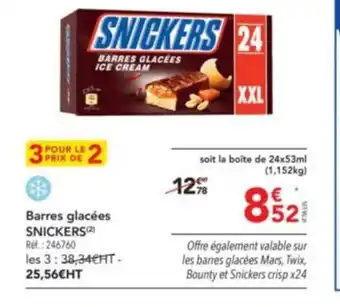 METRO Barres glacées SNICKERS offre