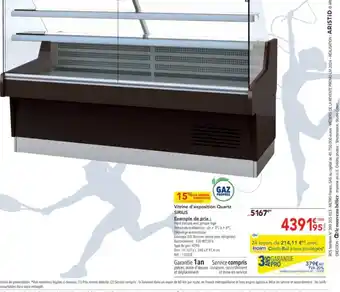 Vitrine d'exposition Quartz SIRIUS