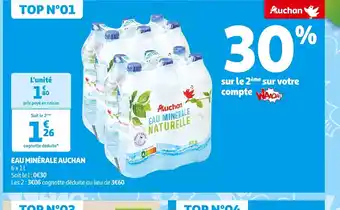 Auchan Supermarché EAU MINÉRALE AUCHAN offre