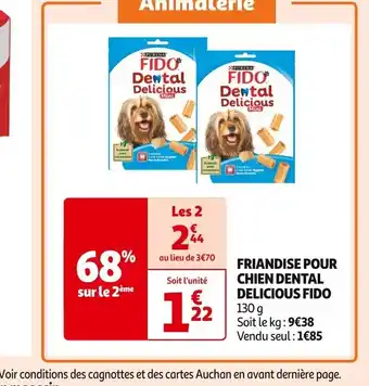 Auchan Supermarché FRIANDISE POUR CHIEN DENTAL DELICIOUS FIDO offre