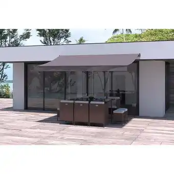 Bricorama Store banne manuel 4 x 2.5 m taupe polyester ADRO offre