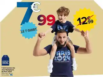 Carrefour Market T-shirt homme des jeux olympiques de paris 2024 offre