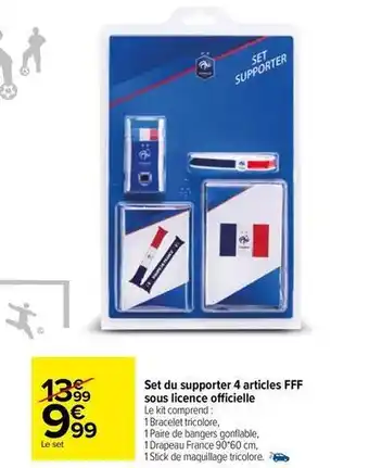 Set du supporter 4 articles fff sous licence officielle