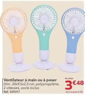Gifi Ventilateur à main offre
