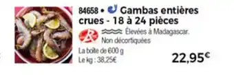 Thiriet Gambas entières crues offre