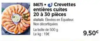 Thiriet Crevettes entières cuites offre