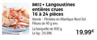 Thiriet Langoustines entières crues offre