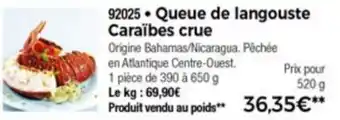 Thiriet Queue de langouste Caraïbes crue offre
