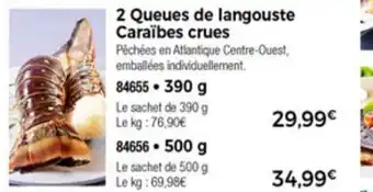 Thiriet 2 Queues de langouste Caraïbes crues offre