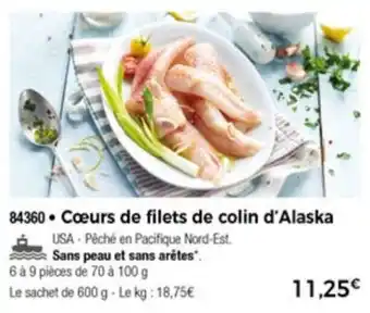 Thiriet Cœurs de filets de colin d'Alaska offre