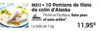 Thiriet 10 Portions de filets de colin d'Alaska offre