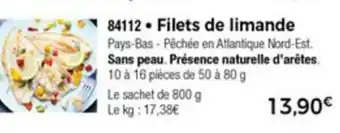 Thiriet Filets de limande offre
