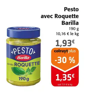 Colruyt Barilla Pesto avec Roquette offre