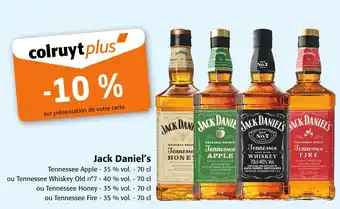 Colruyt Jack Daniel’s -10 % Jack Daniel’s offre