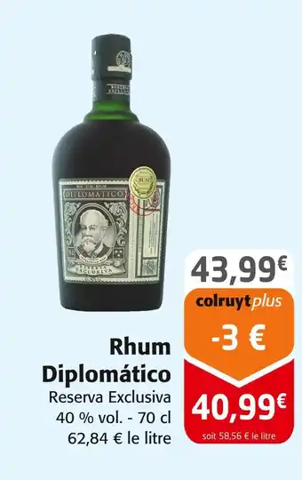 Colruyt Diplomático Rhum offre