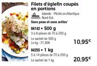Thiriet Filets d'églefin coupés en portions offre