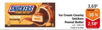 Colruyt Snickers Ice Cream Creamy Peanut Butter offre