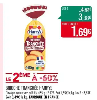 Match HARRYS BRIOCHE TRANCHÉE offre