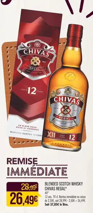 Match CHIVAS REGAL BLENDED SCOTCH WHISKY offre