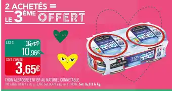 Match CONNETABLE THON ALBACORE ENTIER AU NATUREL offre