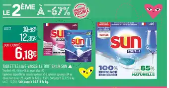 Match SUN TABLETTES LAVE-VAISSELLE TOUT EN UN offre