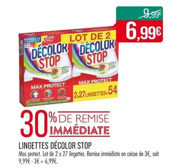 Match DÉCOLOR STOP LINGETTES offre