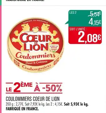 Match COEUR DE LION COULOMMIERS offre