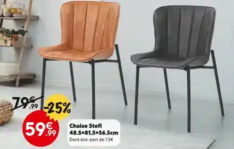 Maxi Bazar Chaise Stefi 48.5x81.5x56.5cm offre