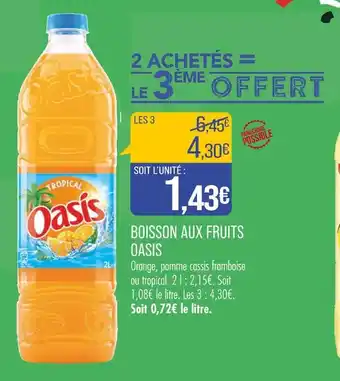 Match OASIS BOISSON AUX FRUITS offre