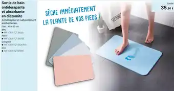 Technicien de Santé Sortie de bain antidérapante et absorbante en diatomite offre