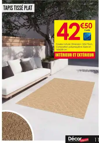 Décor Discount TAPIS TISSÉ PLAT offre