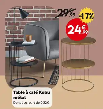 Maxi Bazar Table à café Kobu métal offre